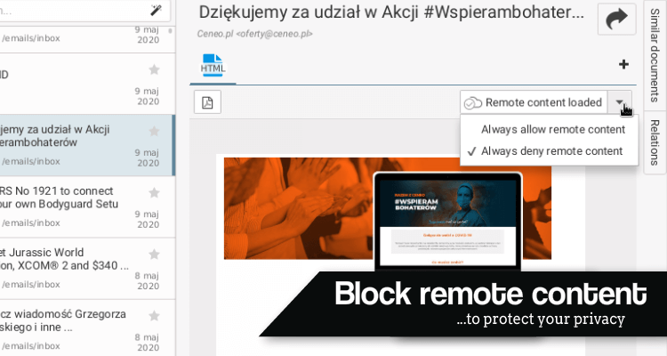 Block remote content