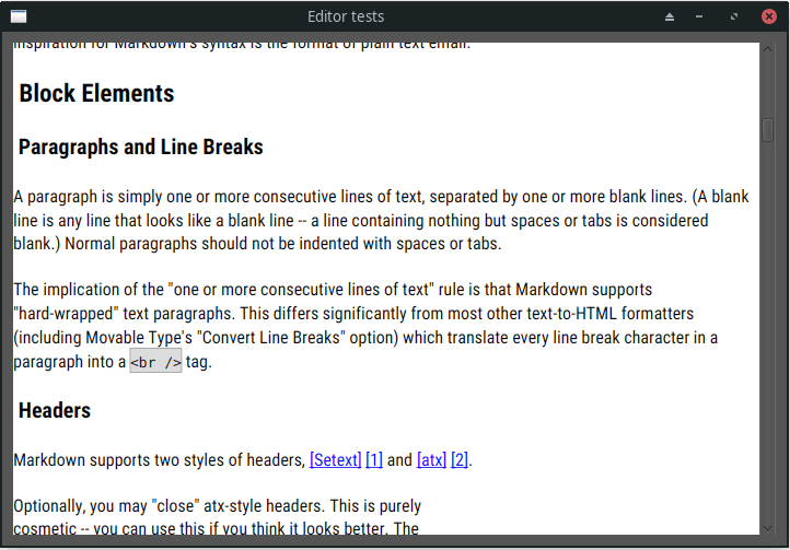 Working on new Editor
