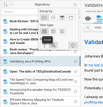 Simple documents list