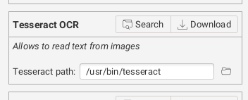 Tesseract Settings