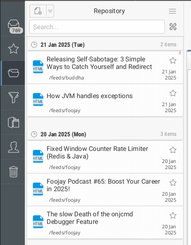 Grouped documents list