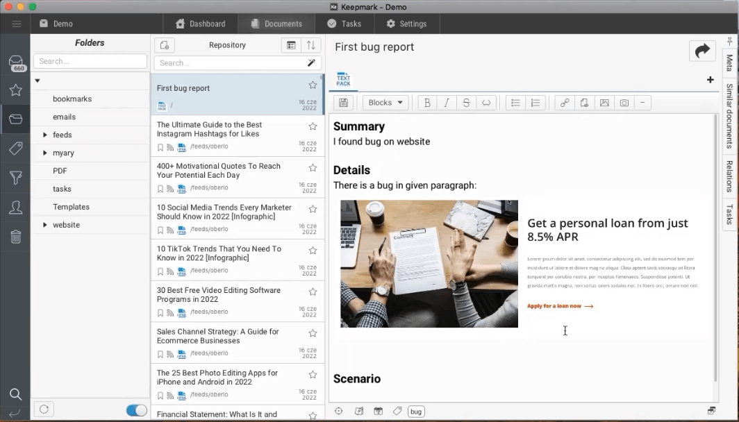 See how to use this documents organizer