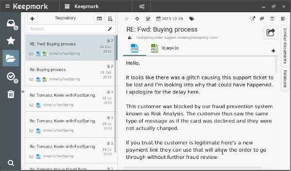 Email preview