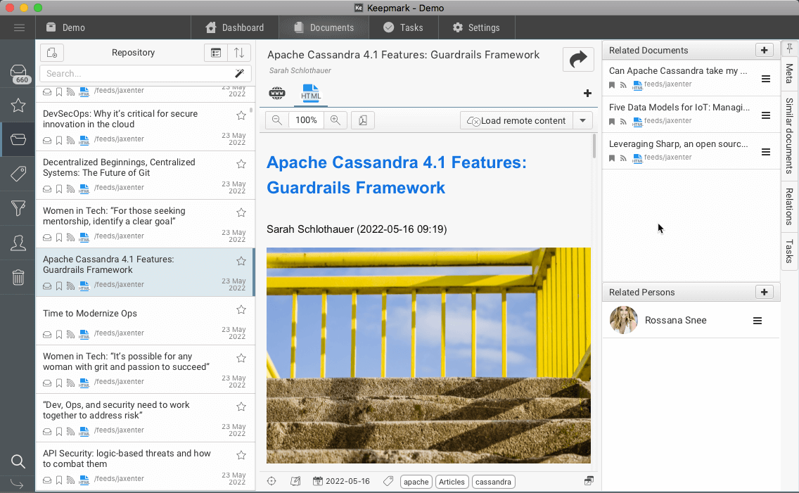 App as project management tool